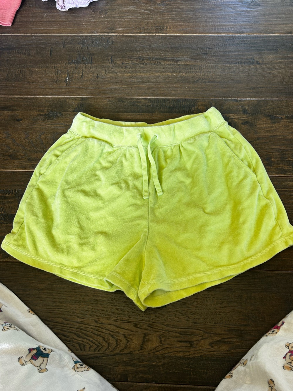 Old Navy Lime Green Terry Drawstring Athletic Shorts